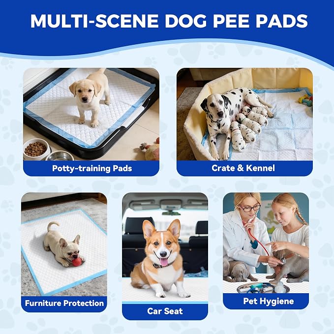 50 Count Extra Large Dog Pee Pads 30" x 36", Super Absorbent & Leak-Proof Large Puppy Pads Fast-Drying, 50 Pack XXL Potty Pee Pads for Dogs, Puppies, Doggy