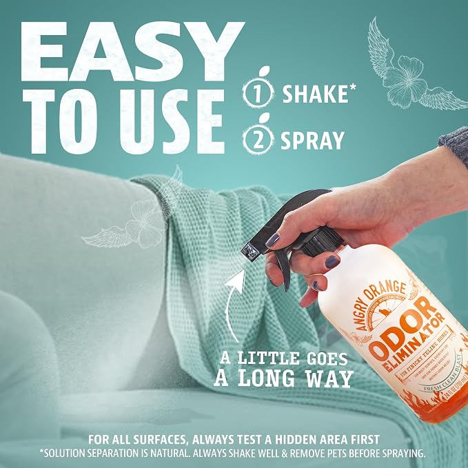 ANGRY ORANGE Fresh Scent Pet Odor & Stain Bundle – Odor Eliminator + Concentrate + Enzyme Cleaner