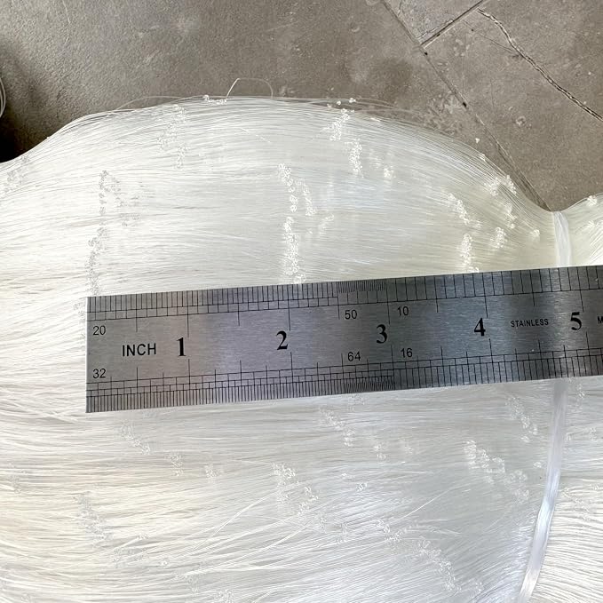 Nylon Silk Nets Fishing Net Gill Net Semi-Finished 2x2in 0.38mm | Semi-finished net for custom fishing net assembly