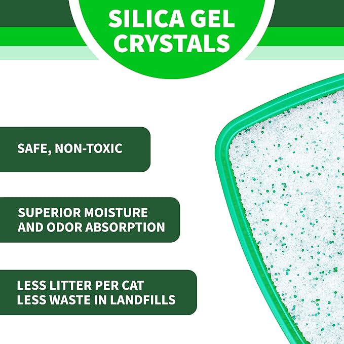 Litter Pearls Crystal Clear Unscented Non-Clumping Crystal Cat Litter with Odorbond, 7 lb