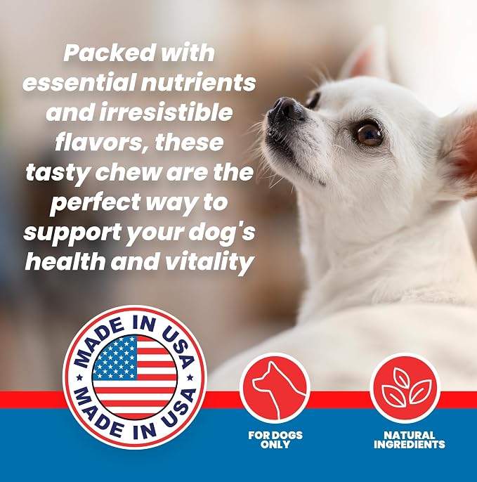 Tear Stain Soft Chew for Dogs Supports Eye Care Enhanced with Lutein Omega-6 Omega-3 Cranberry Extract Helps Eliminate Tear Stains Lubricates Eyes and Supports Immune System from Allergies