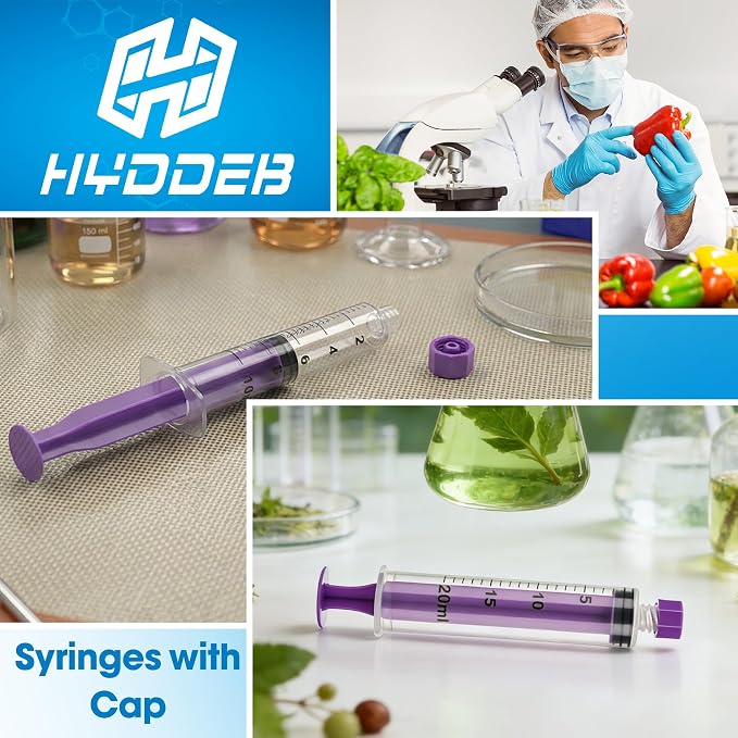 20ml Syringes with Cap without Needle - 20cc Plastic Syringe for Liquid, Feeding, Blister-Packed, Pack of 50