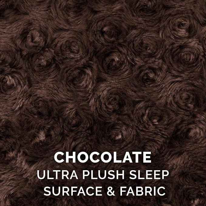 Furhaven Dog Bed for Small Dogs w/Removable Washable Cover & Pillow Cushion Insert, for Dogs Up to 12 lbs - Ultra Plush Faux Fur Oval Lounger - Chocolate, Small (Pack of 3)