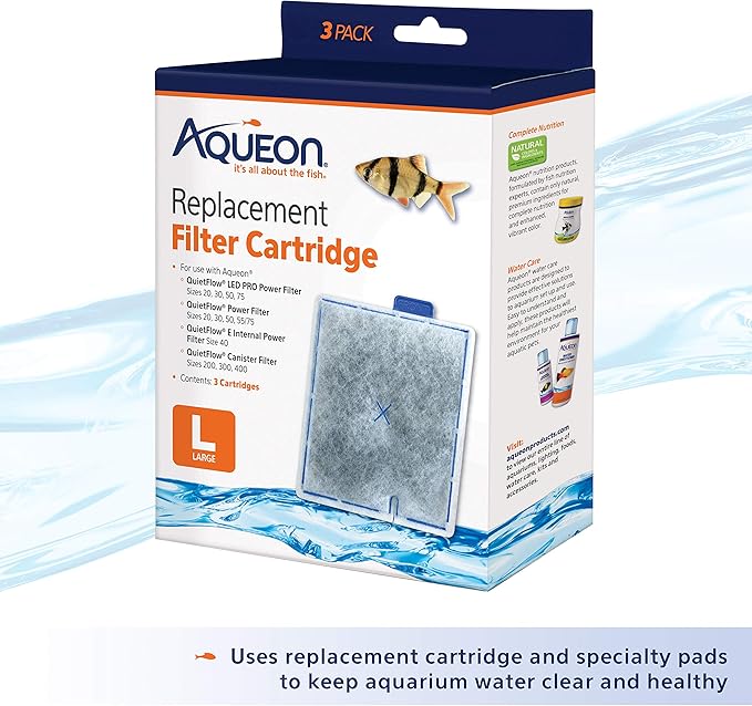 Aqueon QuietFlow 20 LED PRO Aquarium Fish Tank Power Filter For Up To 30 Gallon Aquariums