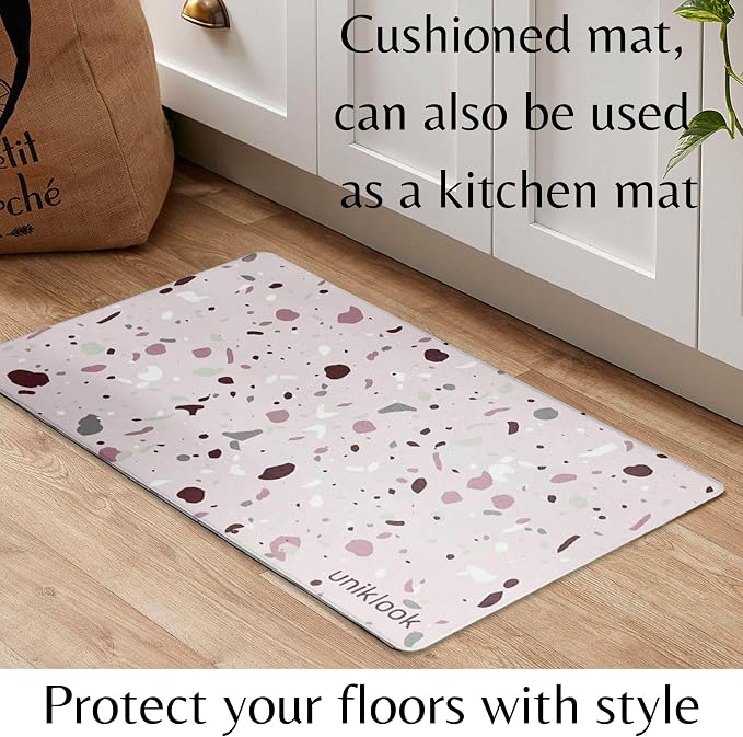 Large Pet Placemat, Dog Cat Food Water Bowls Mat Feeding Station Pet Safe 28" X 16.5" Waterproof Easy to Clean Dog Modern Designs Boho Uniklook