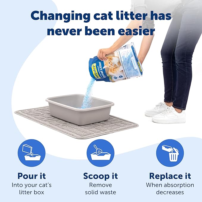 PetSafe ScoopFree Odor Control Crystal Cat Litter, Fresh Scent, 8 Lb Bag, Pack of 3