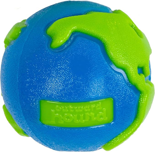 Outward Hound by Planet Dog Orbee-Tuff Planet Ball Blue/Green Treat-Dispensing Dog Toy, Large