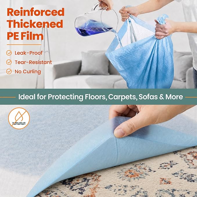 Gimars XXXL 31X47” 40 Count 1200ML Super Absorbent Thicken 6-Layer Ultra Large Dog Pee Pads — Leak-Proof Odor-Control Quick-Dry Training Pads for Large Senior Dogs, Puppies, Cats & Pets