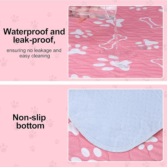 BEAUTYZOO 8 Pack Washable Pee Pads for Dogs, Reusable Puppy Pads for Potty Training, Waterproof Super Absorbent Wee Wee Pads for Dogs Non-Slip, Pet Whelping Mats Playpen Dog Crate Floors, 18'' x 24"