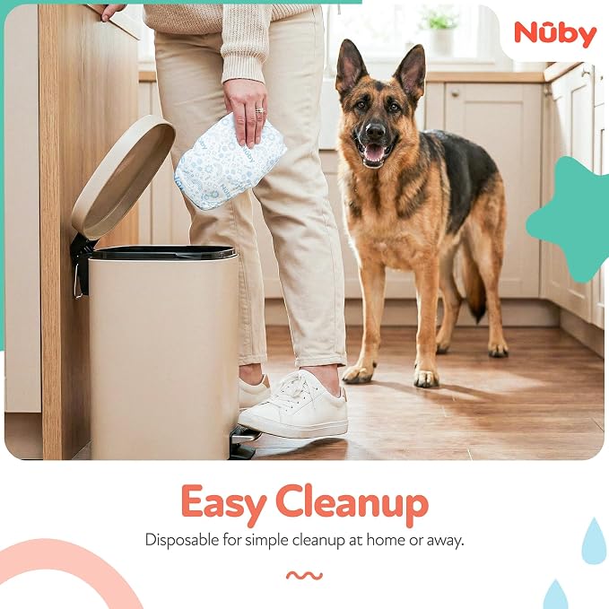 Nuby Pets Disposable Male Dog Wraps with Wetness Indicator, Absorbent & Leak-Resistant Belly Bands for Male Dogs, Large (25–29.5” Waist), 50 Count