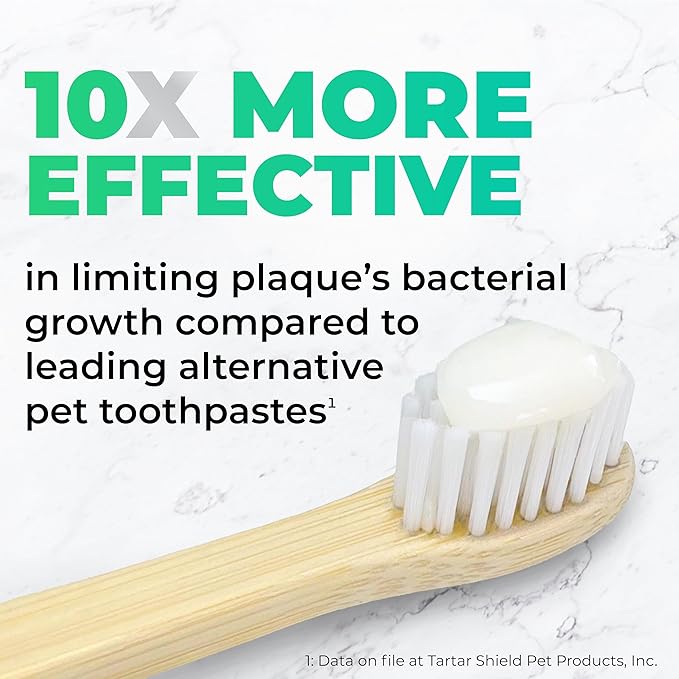 Tartar Shield® Pro Care Natural Coconut Toothpaste for Dogs & Cats, VOHC Accepted, Clinically Proven Plaque, Tartar & Halitosis Reduction, Human-Grade Ingredients, 3 oz.