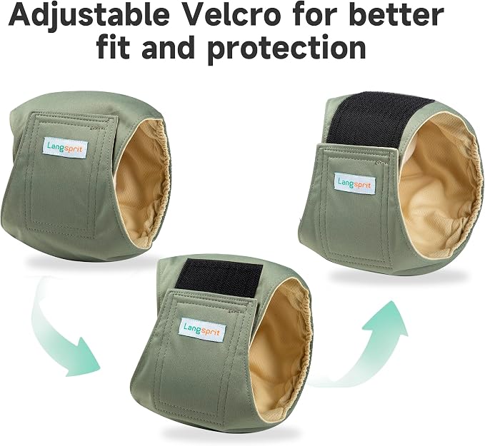 Male Dogs Diapers Belly Bands(4Pack), Washable Reusable Male Boy Doggy Wraps Panties for Doggie Puppy Pooping Potty Training Incontinence Marking Pañal para Perro Brown Gray Green Cyan Small