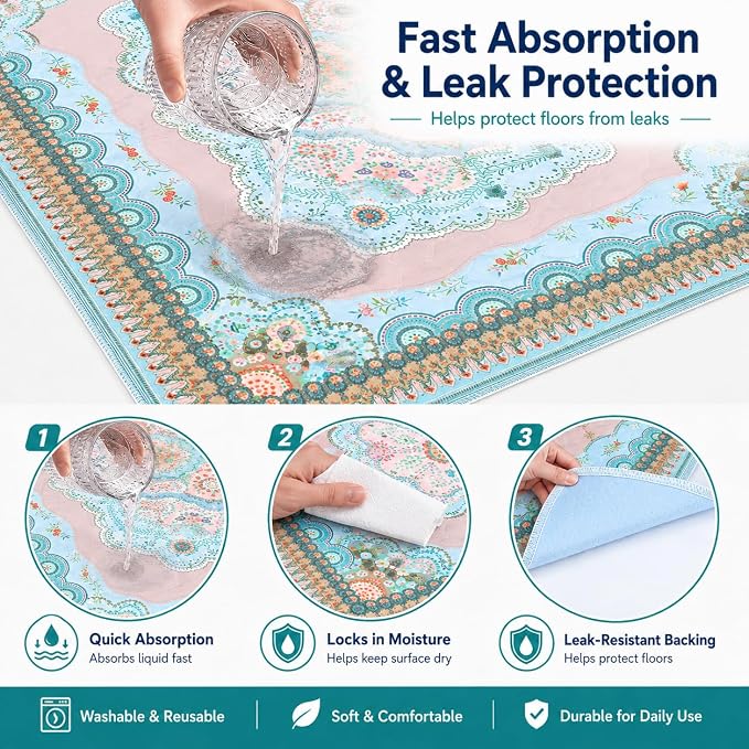 Washable Pee Pads for Dogs, 34"x36" 2 Pack Reusable Puppy Pads Pet Training Pads, Super Absorbent, 100% Waterproof Dog Pee Pads, Whelping, Housebreaking, Incontinence, for Playpen