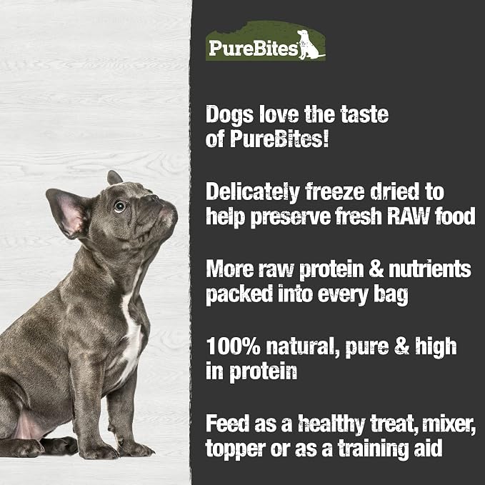 PureBites Beef Liver Freeze Dried Dog Treats, 1 Ingredient, Made in USA, 4.2oz