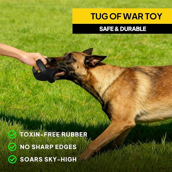 PetiFine Tough Dog Balls, Large Dog Toys for Aggressive Chewers, Interactive Dog Toy Balls Outdoor, Chew Toys for Medium Large Breed Non-Toxic Natural Rubber, 4.5"