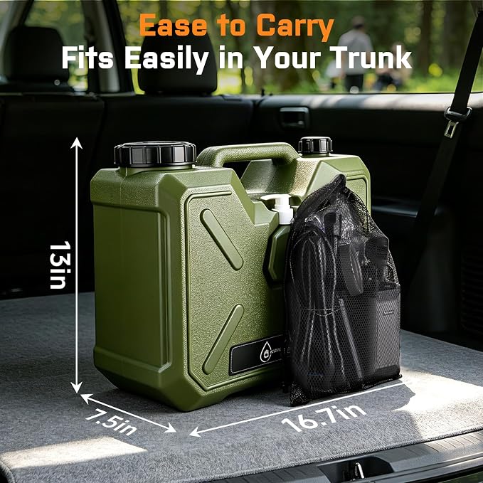 Portable Shower for Camping, 8000mAh Rechargeable Camping Shower Pump with Filtered Showerhead, LED Display, IPX8 Waterproof Outdoor Camp Shower for Hiking, Travel, Car, Pet Bath