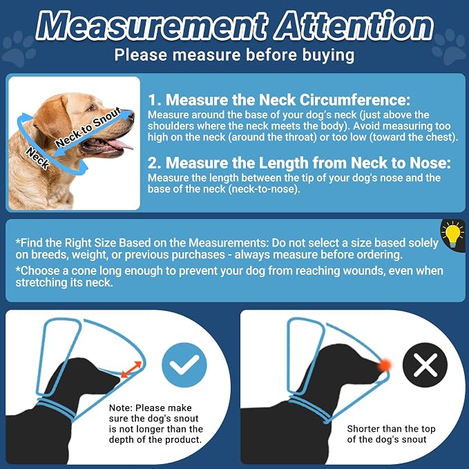 Dog Cone to Stop Licking, Clear Recovery Collar with Detachable Zipper, Sturdy Elizabethan Collar for Large Medium Small Dogs, Soft Adjustable Cone After Surgery Patented, Black L