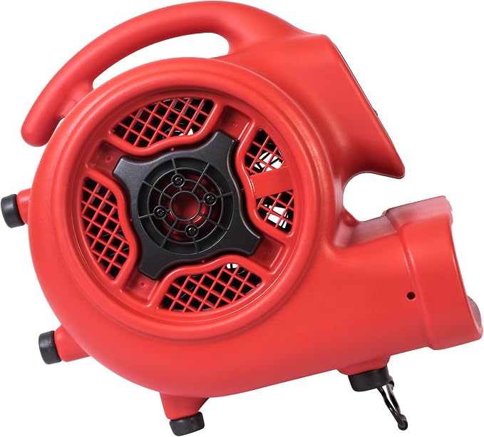 XPOWER P-430 Pro 1/3 HP 2000 CFM Centrifugal Air Mover, Carpet Dryer, Floor Fan, Blower, for Water Damage Restoration, Janitorial, Plumbing, Home Use