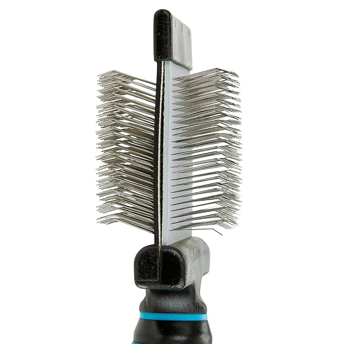 Dog and Cat Coat Grooming Tools Improved Double Sided Flexible Slicker Brushes (Medium)
