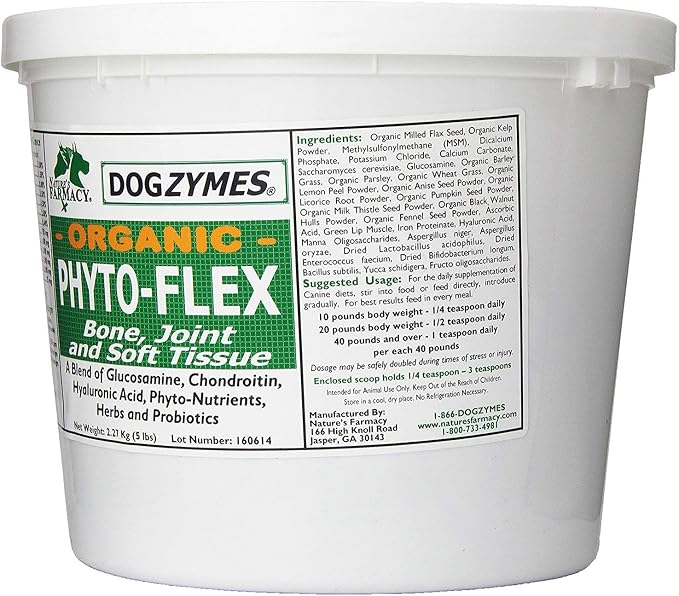Dogzymes Phyto Flex - Glucosamine, Chondroitin, MSM and Hyaluronic Acid… (10 Pound)