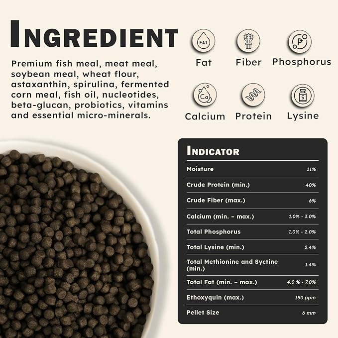 HARUTO Koi Food Color Enhancer 11lb - Color Enhancement & Scale Appearance | Spirulina & astaxanthin blend - color enhancing koi food supporting vibrant scale color, appearance care & color retention.