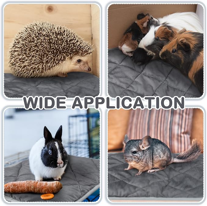 4 Pack Self Heating Cat Pad Self Warming Dog Mat Reflects Body Heat Extra Warm Thermal Pet Pad Washable Dog Cat Bed Crate Bed Mat Blanket(Gray,16 x 16 Inch)
