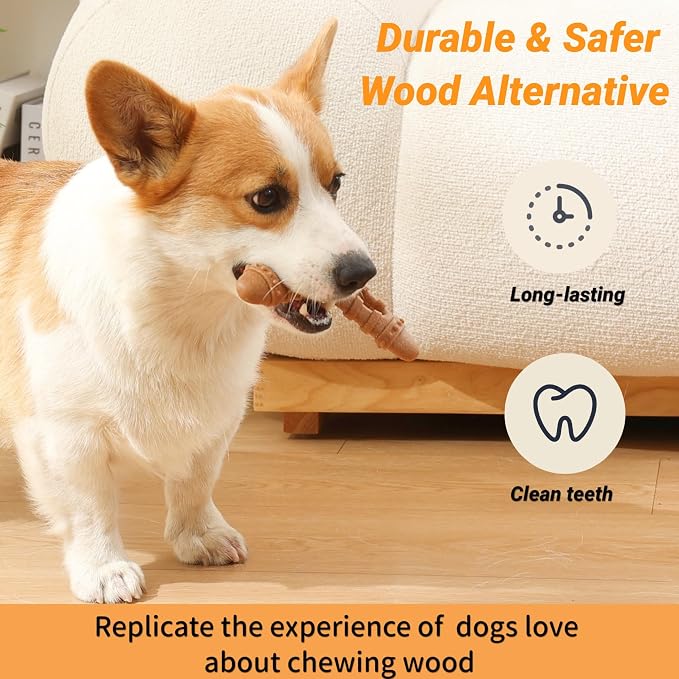 Puppy Chew Toys 6 Pack, Indestructible Dog Toy for Small Dogs, Dog Bones for Aggressive Chewers Puppy Teething Toys to Keep Them Busy, 30lbs and Under