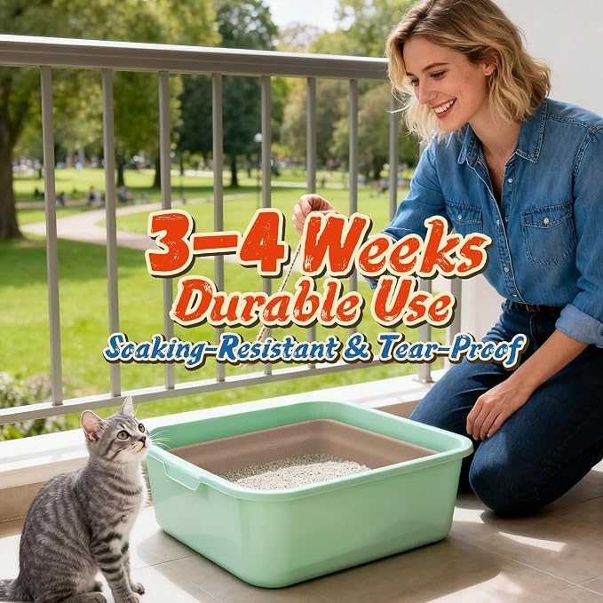 16-Pack Disposable Cat Litter Boxes: Leak-Proof & Odor-Control Cat Trays | 17.5''x13.6'' Eco-Friendly Easy Disposal Litter Box for Travel Indoor or Emergency Use Standalone or as Liner No Scrubbing