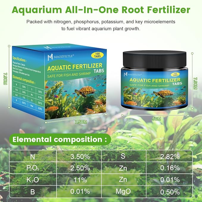 Root Tabs, Aquarium Plant Fertilizer, Aquarium Water Care Tabs, 100 Tabs Aquarium Plant Food Safe for Fish and Shrimp, Aquatic Plant Fertilizer for Planted Aquarium Substrate (100)