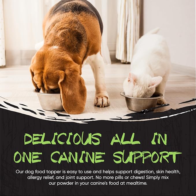 Rogue Pet Science Origins 5-in-1 Dog Supplement - Powdered Food Topper w/Natural Heirloom Pork Protein- Supports Healthy Digestion, Skin, and Coat - Helps Reduce Itching & Joint Inflammation (5 lbs)