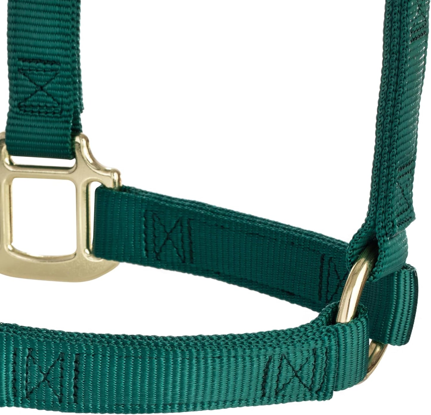 Weaver Equine Nylon Horse Halter, Triple-Ply Cheek Design, Original Non Adjustable Halters for Horses, Equine Tack,Average Size, Black