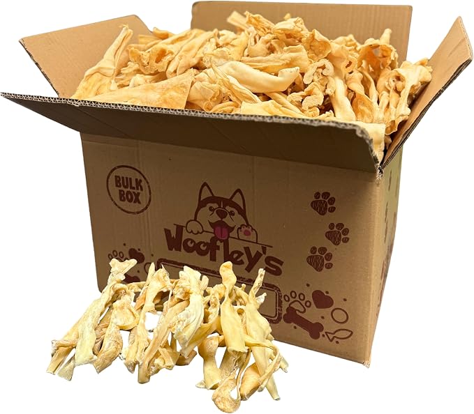 Woofley's Lamb Cheek Strips - 5 LB - Beef Cheek Dog Chews - No Hide Bones for Dogs