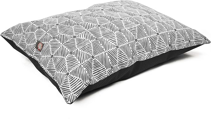 Majestic Pet Rectangle Medium Dog Bed Washable – Non Slip Comfy Pet Bed – Dog Crate Bed Super Value Pillow Dog Bed – Dog Kennel Bed for Sleeping - Dog Bed Medium Breed 35 x 28 Inch – Charlie Gray