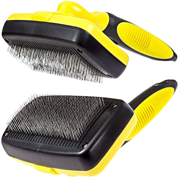Doodle Brush Slicker for Dogs - Self Cleaning Dog Brush for Poodles, Goldendoodle Grooming Kit with Detangler Comb
