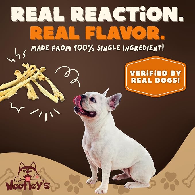 Woofley's Lamb Cheek Strips - 5 LB - Beef Cheek Dog Chews - No Hide Bones for Dogs