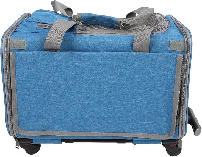 Airline Approved Dog Carrier, Foldable Rolling Pet Carrier for Dogs Cats Animal Travel Bag TSA Approved Pet Carrier in Cabin Pet Carrier with Wheels for Flight Camping Outdoor