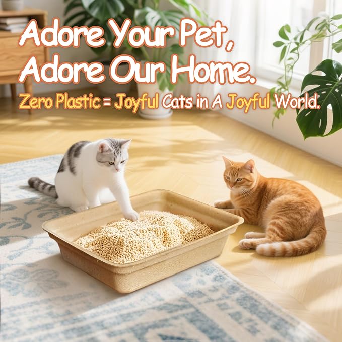 9-Pack Disposable Litter Boxes for Cats: Leak-Proof 3/6/9/20/32 Odor Control Tray for Kittens Rabbits Travel Indoor Easy to Dispose of