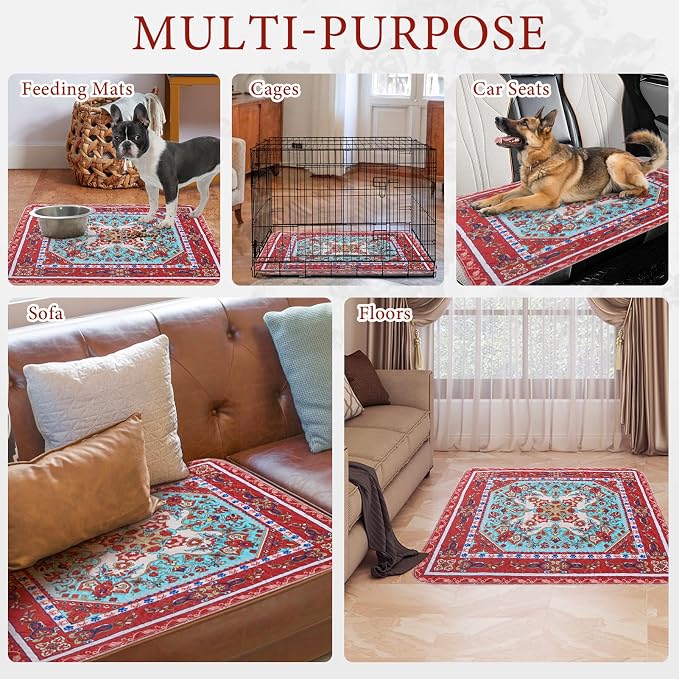 Homimp Washable Pee Pads for Dogs, 2 Pack Reusable Puppy Pads Waterproof, Absorbent and Leakproof Dog Pee Pads, Non Slip Puppy Training Pads, Pet Mat for Floor, Crate, Couch, Whelping,Brown, 36"x41"