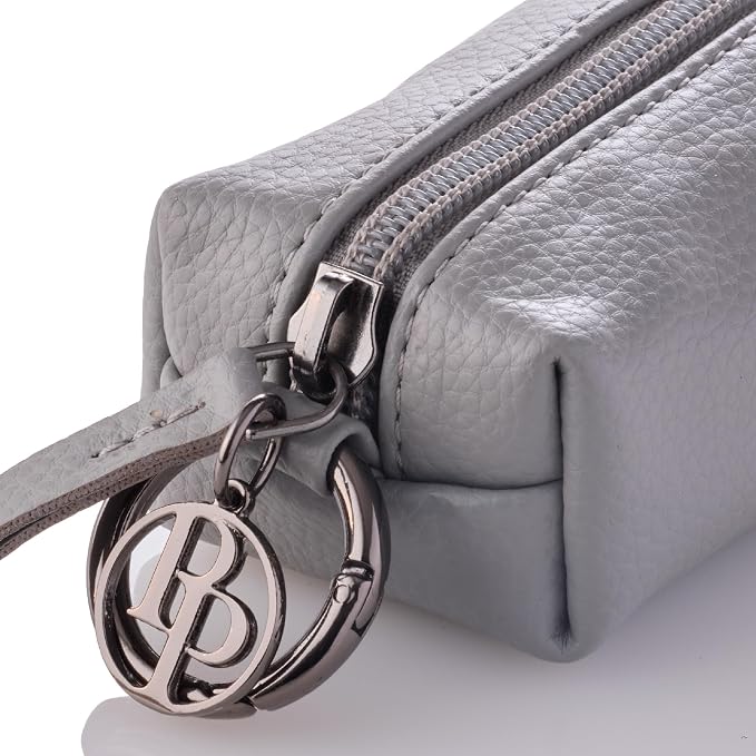 Rein - The Recycled Vegan Leather Pouch Durable Heavy Duty Bag Holder, Leash Attachment Made With Sustainable Materials, Custom Hardware for Small, Medium & Large Dogs, Gray
