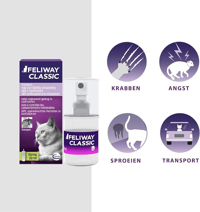 FELIWAY Classic Cat Calming Pheromone Travel Spray (20 mL)
