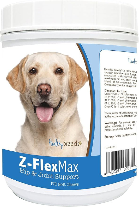 Healthy Breeds Labrador Retriever Z-Flex Max Hip and Joint Soft Chews 170 Count