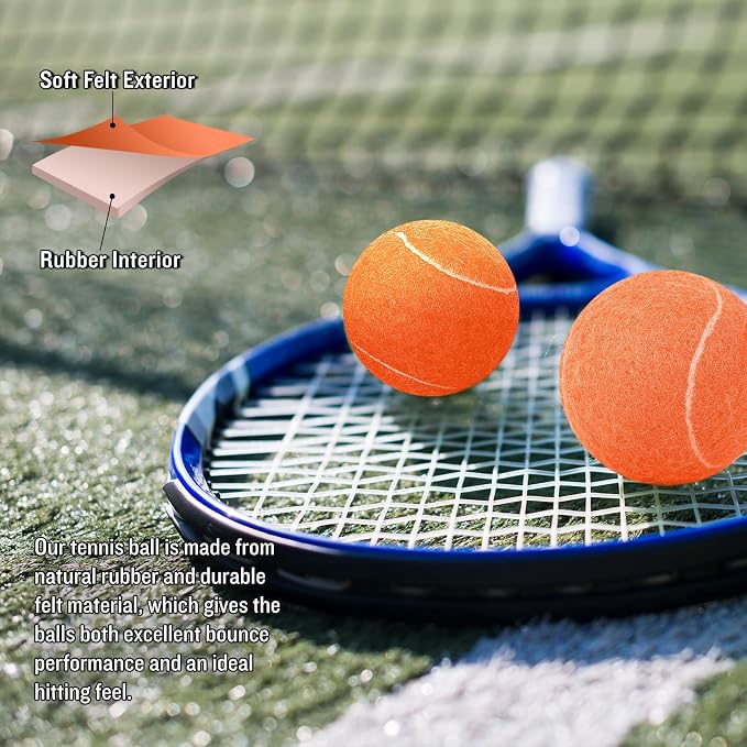 30/40 Pack Training Tennis Balls, Pet Dog Playing Balls, Practice Tennis Balls with Mesh Bag for Transport and Beginner Training