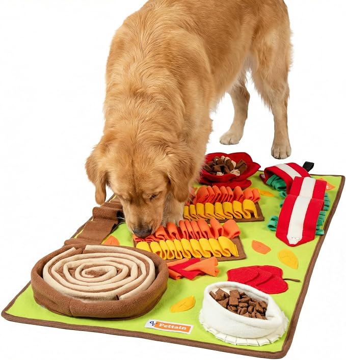 Snuffle Mat for Dogs Large Breed - 32x20 Inch Foraging Mat, Slow Feeder, Sniff Mat & Interactive Puzzle Toy for Mental Stimulation - Washable Dog Enrichment Mat for Large Dogs