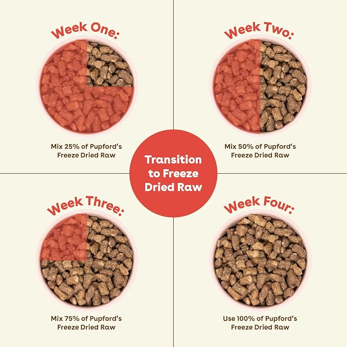 Pupford Good Dog Food, Freeze-Dried Raw, High-Protein, Superfood Ingredients, Vet-Approved, No Fillers or Artificial Additives (Beef Recipe, 16 oz)