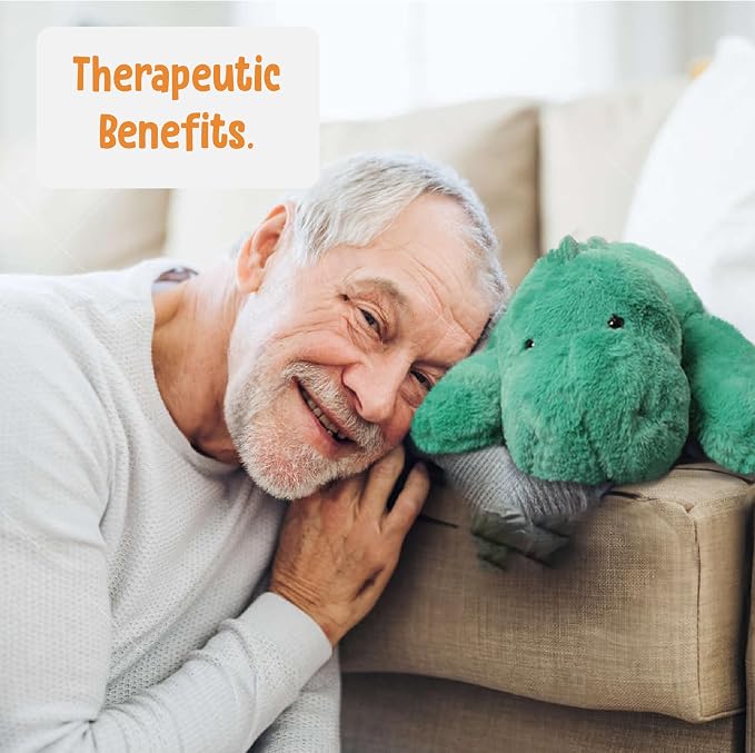 Cuddle Buds 5lbs Weighted Dinosaur Stuffed Animal for Sensory Needs, 20'' Plush Dino, Weighted Stuffed Animals for Adults, Soft Dinosaur Toy