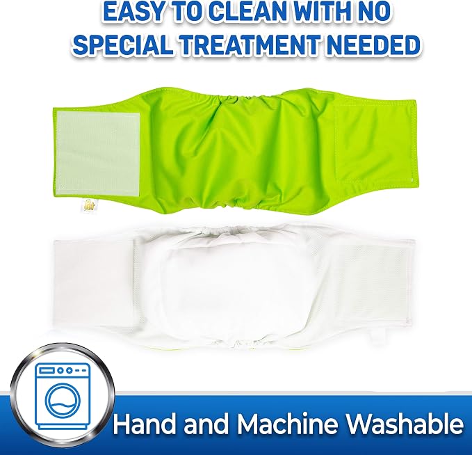 Pet Magasin Male Dog Belly Manner Band Wraps Nappies, 3-Pack, Blue Green and Purple, Medium