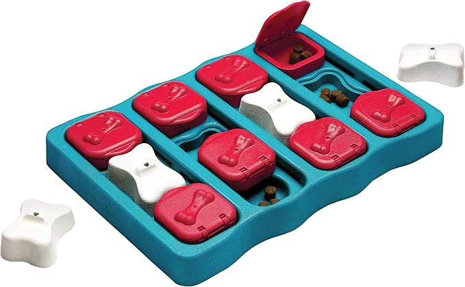 Starmark Treat Dispensing Bob-a-Lot Dog Toy, All Breed Sizes (Pack of 1) & Outward Hound Nina Ottosson Dog Brick Dog Puzzle Interactive Treat Puzzle Dog Enrichment Dog Toy