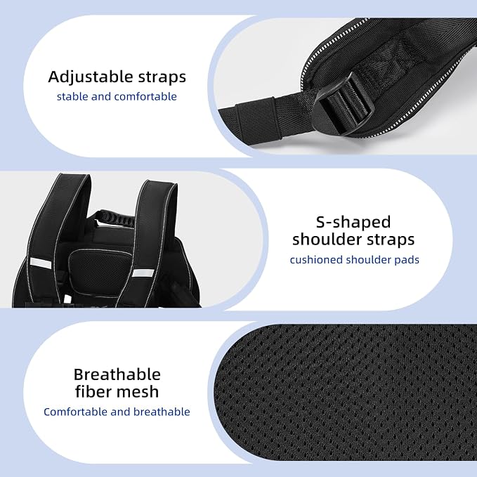 Wakytu Dog Backpack Carrier for Dogs,Dog Lift Harness,Adjustable Padded Breathable Straps for Dogs, Disabled, Joint Injuries, Arthritis,XXL