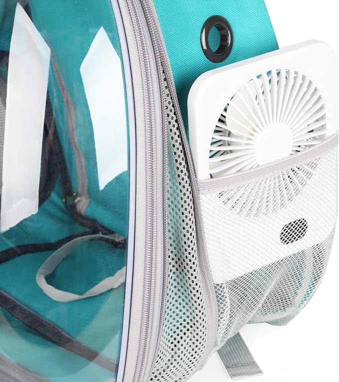 Lollimeow Bubble Expandable Cat Backpack for Puppies and Small Pets with Mini Fan