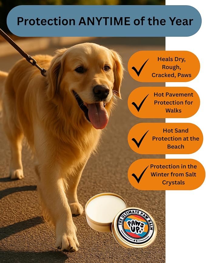 Paw Balm Lick-Safe with Healing Calendula Oil. 100% Natural. Must Have for Any Dog.